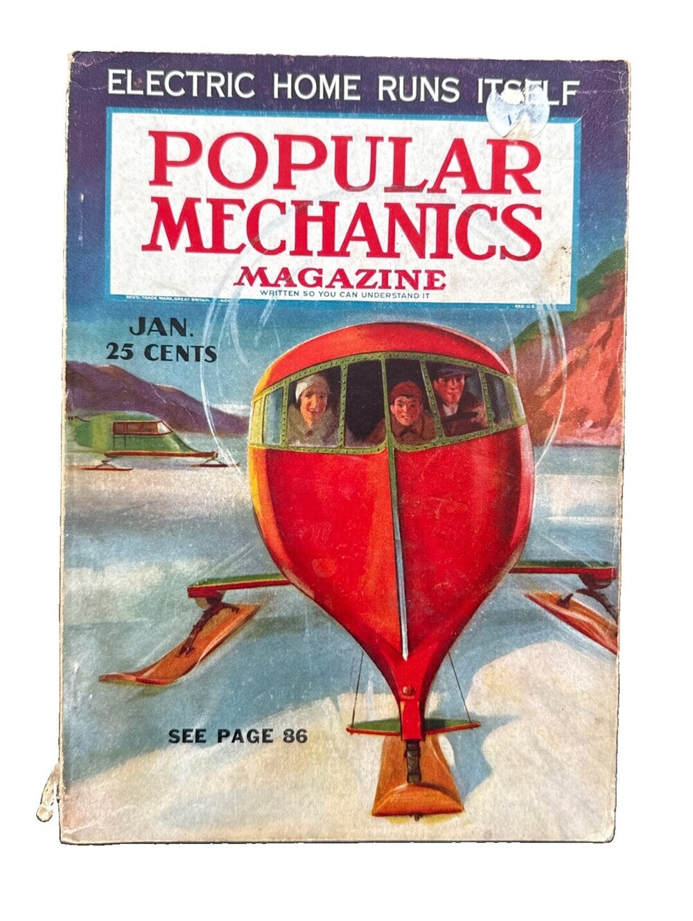POPULAR MECHANICS, JANUARY 1937, ELECTRIC HOMES RUNS ITSELF, Read Description